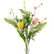 19  Tulips with Greenery Bush: Peach & Yellow Cheap