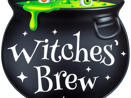 10  Waterproof Sign: Witches  Brew Eyeball Cauldron Cheap