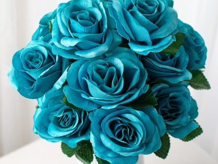 17  Colorfast Lillian Open Rose Bush: Turquoise Online Sale