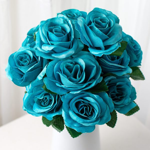 17  Colorfast Lillian Open Rose Bush: Turquoise Online Sale