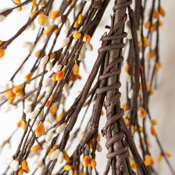 4  Wired Pip Berry Garland: Golden Cream Cheap