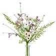 16  Wild Flower Leaves Filler Pick: White & Purple For Sale