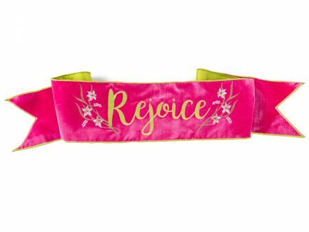 [D Stevens] 6  Velvet Rejoice Green Backing Banner: Hot Pink For Discount