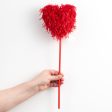 17  Furry Fabric Heart Pick: Red Fashion