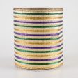 4  Woven Stripe Ribbon: Mardi Gras (10 Yards) Hot on Sale