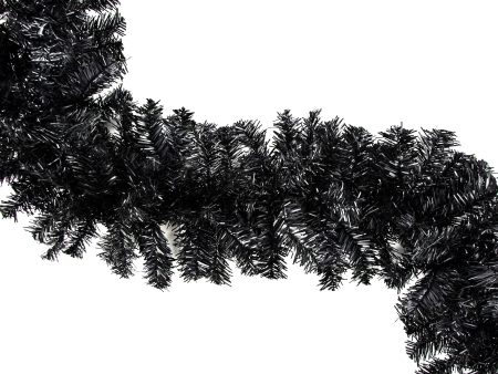 9  PVC Pine Garland: Black (201 Tips) Discount