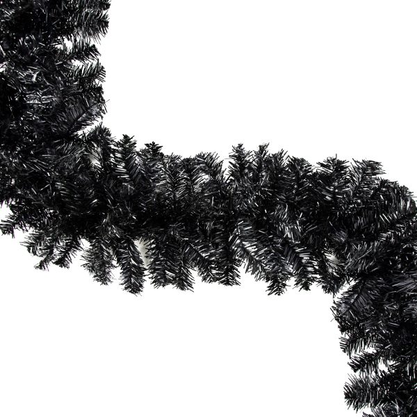 9  PVC Pine Garland: Black (201 Tips) Discount