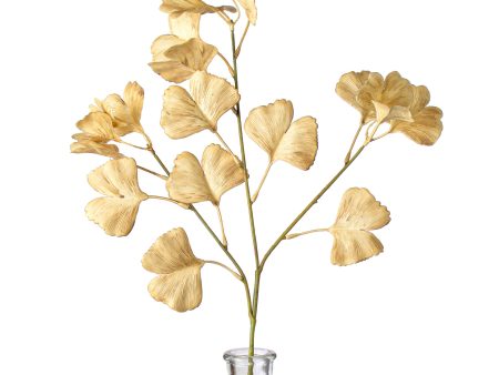 24  Faux Dried Ginkgo Leaf Spray: Beige on Sale