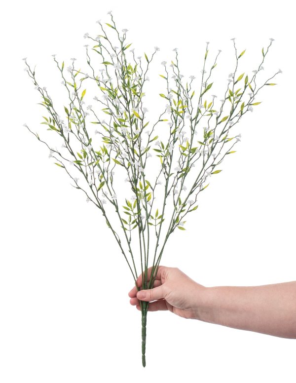 22  Twig Flower Spray: White For Sale