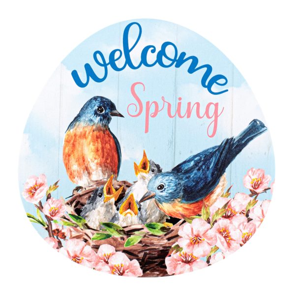 9  Waterproof Sign: Welcome Spring Bird Nest Online