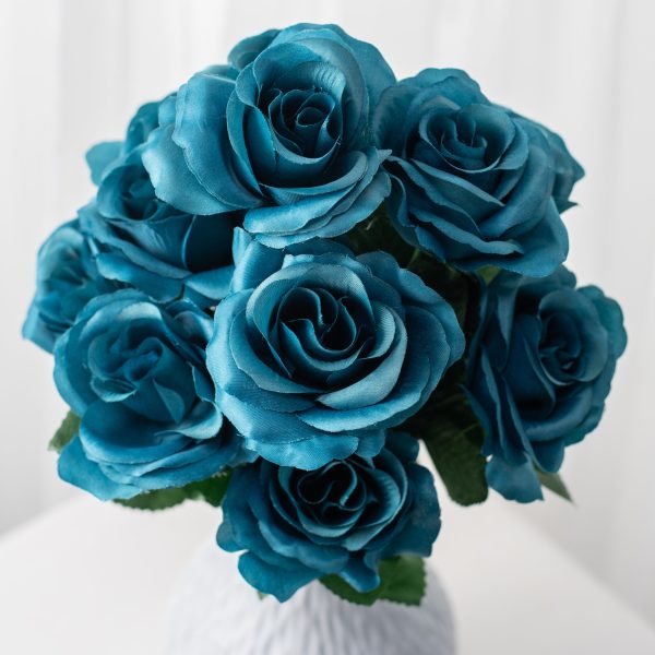 17  Colorfast Lillian Open Rose Bush (12): Teal Blue Online Sale