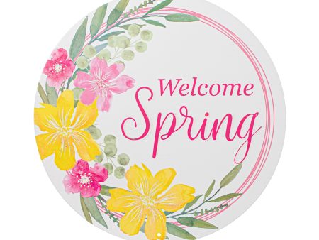 8  Metal Sign: Glitter Welcome Spring Hot on Sale