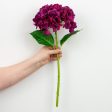 19  Deluxe Mophead Hydrangea Spray: Fuchsia Pink, Violet Cheap