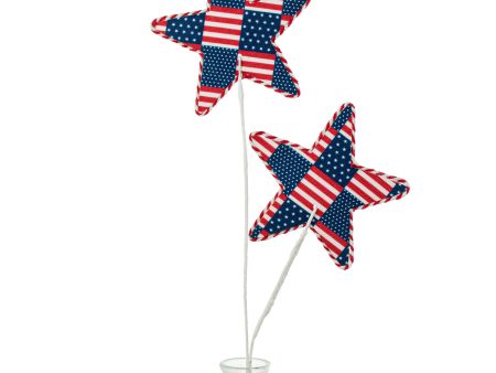 18  Patriotic Fabric Star Pick Online