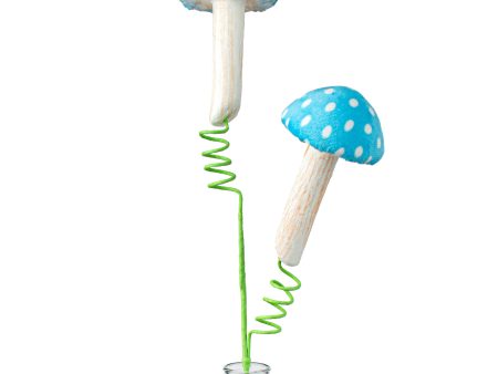 22  Polka Dot Mushroom Spray: Blue Fashion