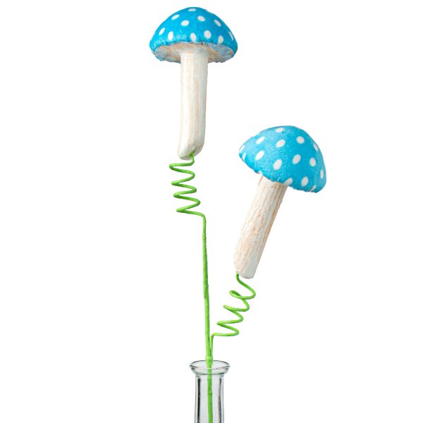 22  Polka Dot Mushroom Spray: Blue Fashion