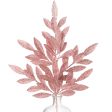 23  Tinsel Glitter Bay Leaf Spray: Light Pink Fashion