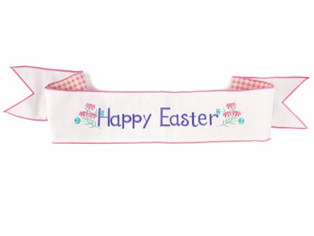 [D Stevens] 6  Canvas Happy Easter Check Backing Banner: White Online Hot Sale