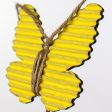 21  Rustic Corrugated Butterfly Pick: Yellow Online Hot Sale