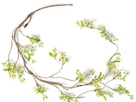 62  Seeded Berry Vine Garland: White Cheap