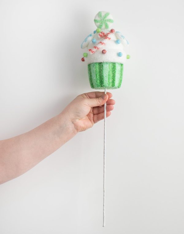 16  Candy Cupcake Pick: Green Cheap