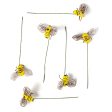 1  Yellow Bees Wired Ornaments (Set of 6) Cheap