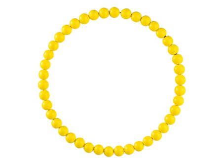 13  Wood Bead Wreath: Bright Yellow Online