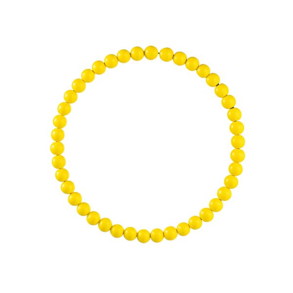 13  Wood Bead Wreath: Bright Yellow Online