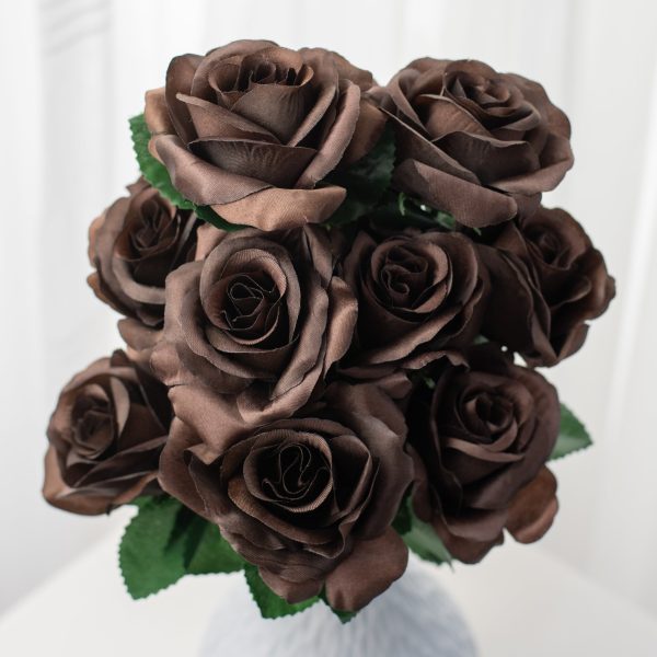 17  Colorfast Lillian Open Rose Bush (12): Chocolate Brown For Cheap