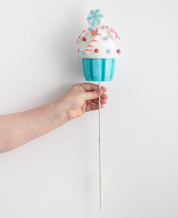 16  Candy Cupcake Pick: Blue Discount