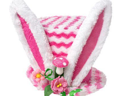 6.5  Chevron Faux Fur Bunny Ear Top Hat on Sale