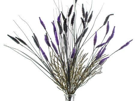 22  Cattail Filler Bush: Purple & Black For Cheap