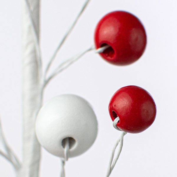 16  Wooden Bead Pick: Red, White, Blue Online Hot Sale