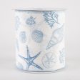 4  Canvas Beach Stamped Icons Ribbon: Cream & Blue (10 Yards) Supply