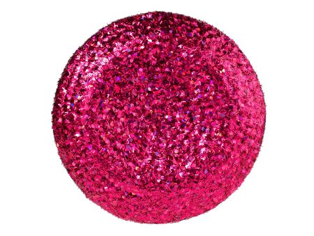 7  Glitter Flower Head: Fuchsia Hot on Sale