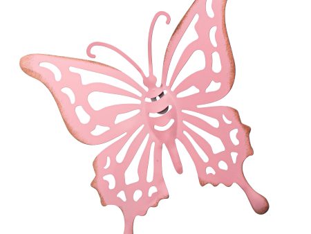 10  Metal Cutout Hanger: Pink Butterfly Sale