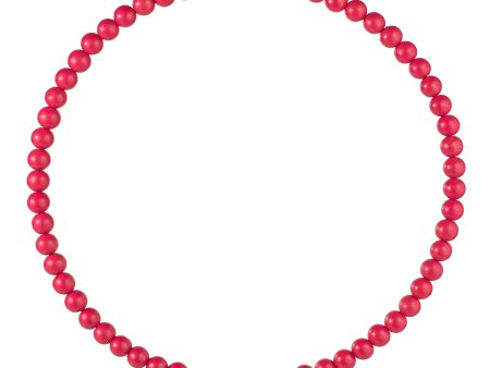 17.75  Wood Bead Wreath: Hot Pink on Sale