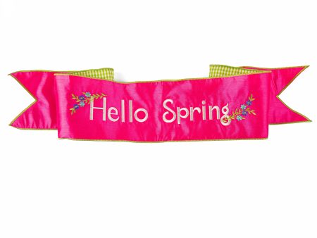 [D Stevens] 6  Dupioni Hello Spring Check Backing Banner: Hot Pink For Cheap