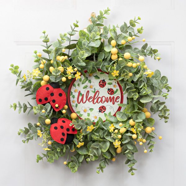 8  Metal Sign: Ladybugs Welcome Online Hot Sale