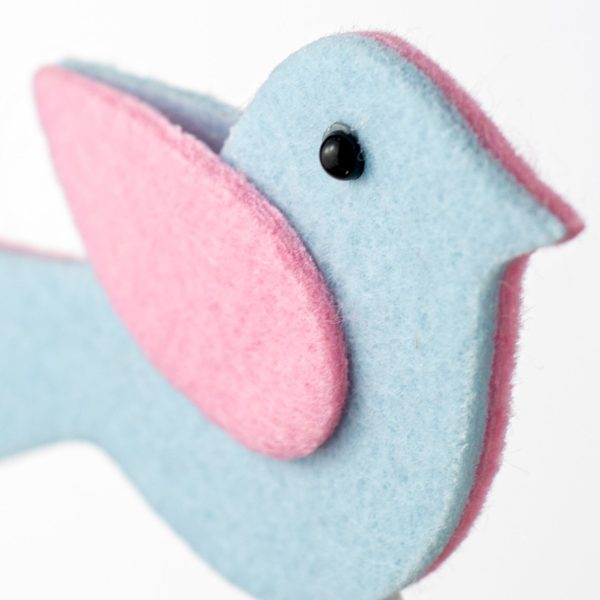 18  Felt Bird Spray: Pink, Lavender, Blue, Yellow, Green Hot on Sale