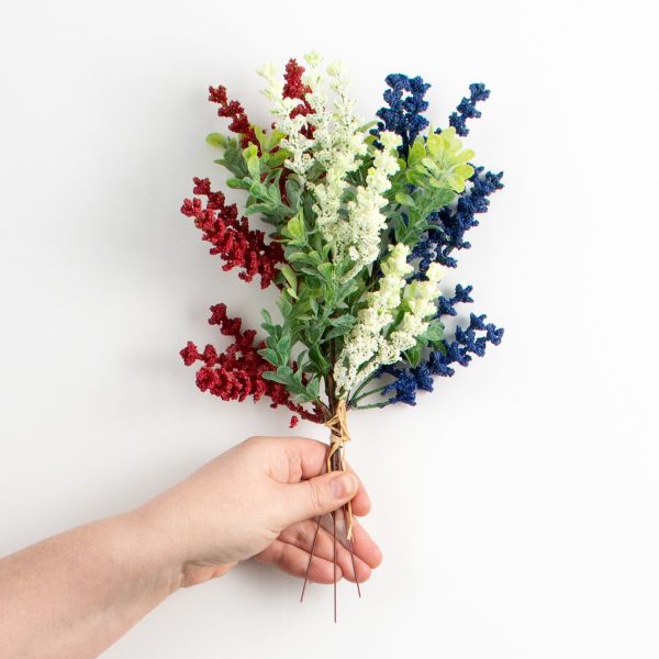 15  Heather with Boxwood Bundle: Red, White, Blue Online Hot Sale