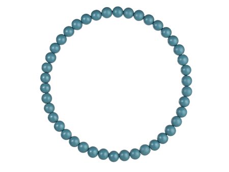 13  Wood Bead Wreath: Smoke Blue For Cheap