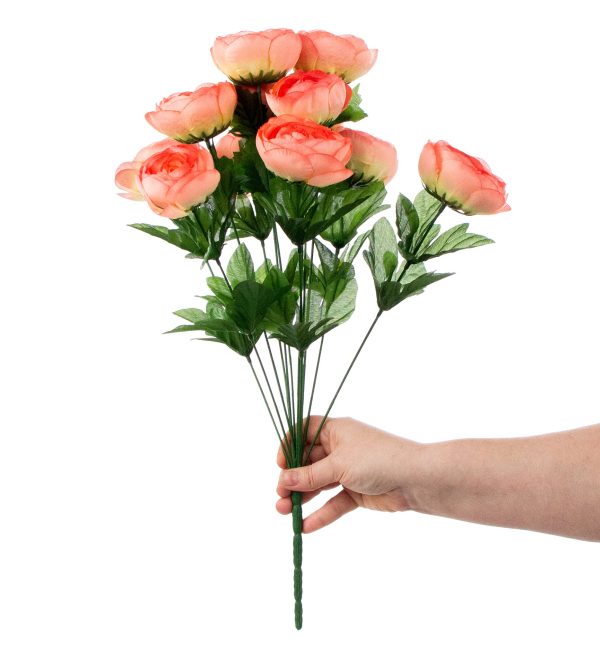 20  Ranunculus Bush: Coral Orange (12 Stem) Online