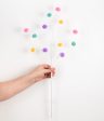 23  4-Color Pom Pom Spray: Light Teal, Pink, Yellow, Lavender For Discount