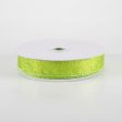 5 8  Shimmer Glitter Ribbon: Lime Green (10 Yards) Online Sale