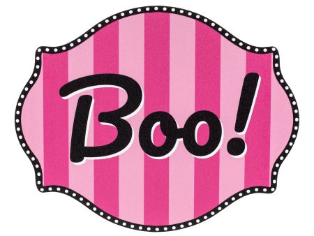 10  Waterproof Accent Sign: Scalloped Dots Pink Boo Online Sale