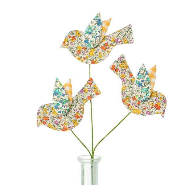 14  Flower Pattern Bird Spray: Orange, Yellow, Blue, Turquoise For Discount