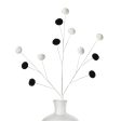 23  2-Color Pom Pom Spray: Black & White Discount