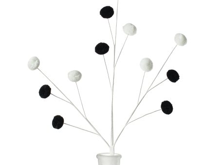 23  2-Color Pom Pom Spray: Black & White Discount