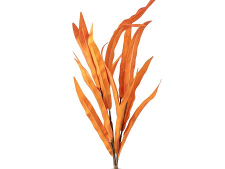 18  Foam Willow Leaves Pick: Orange Hot on Sale